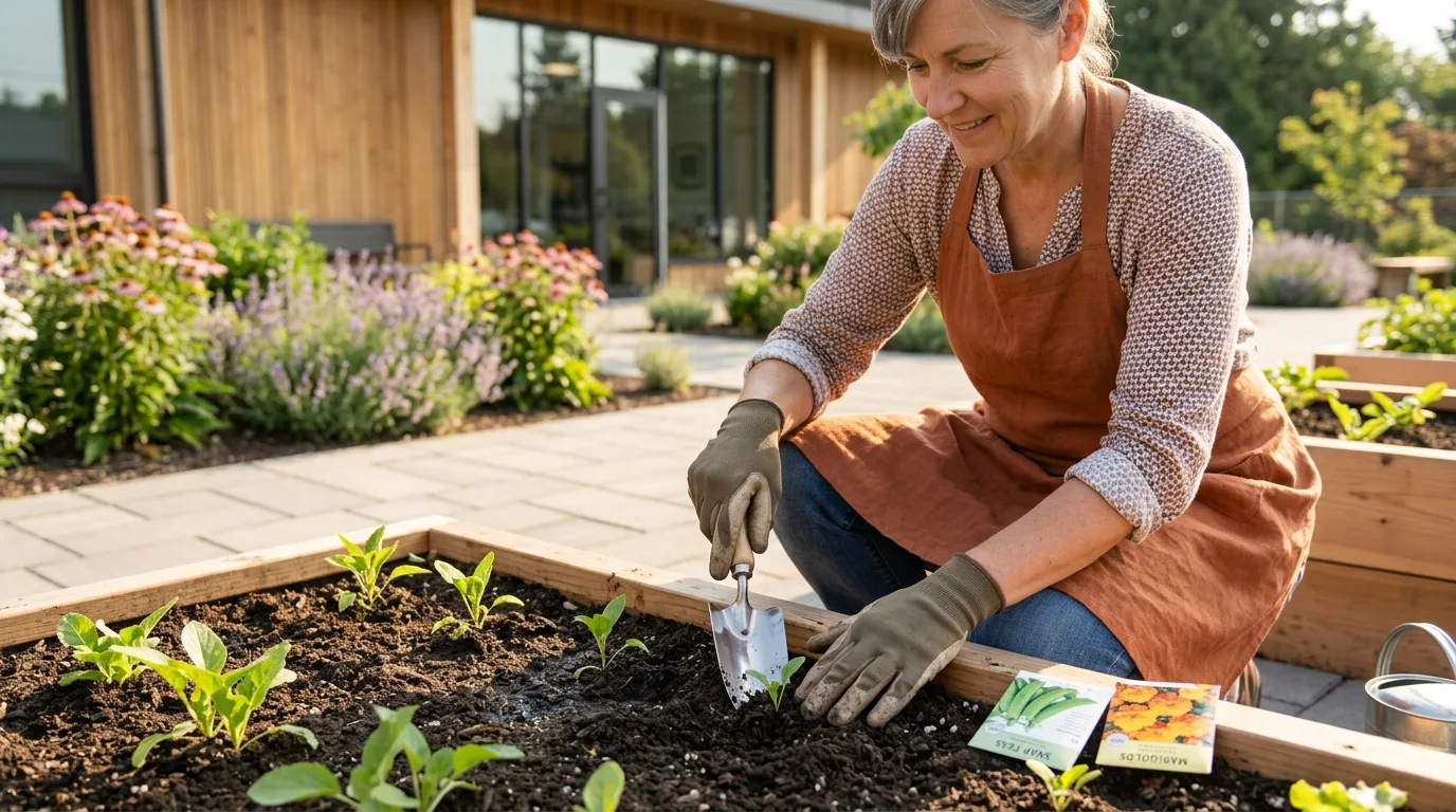 Personne jardinant confortablement avec les mains après traitement de l'arthrite psoriasique