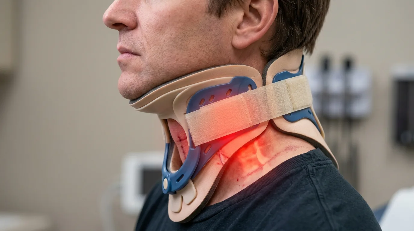 Douleur post-opératoire après arthrodèse cervicale avec collier cervical