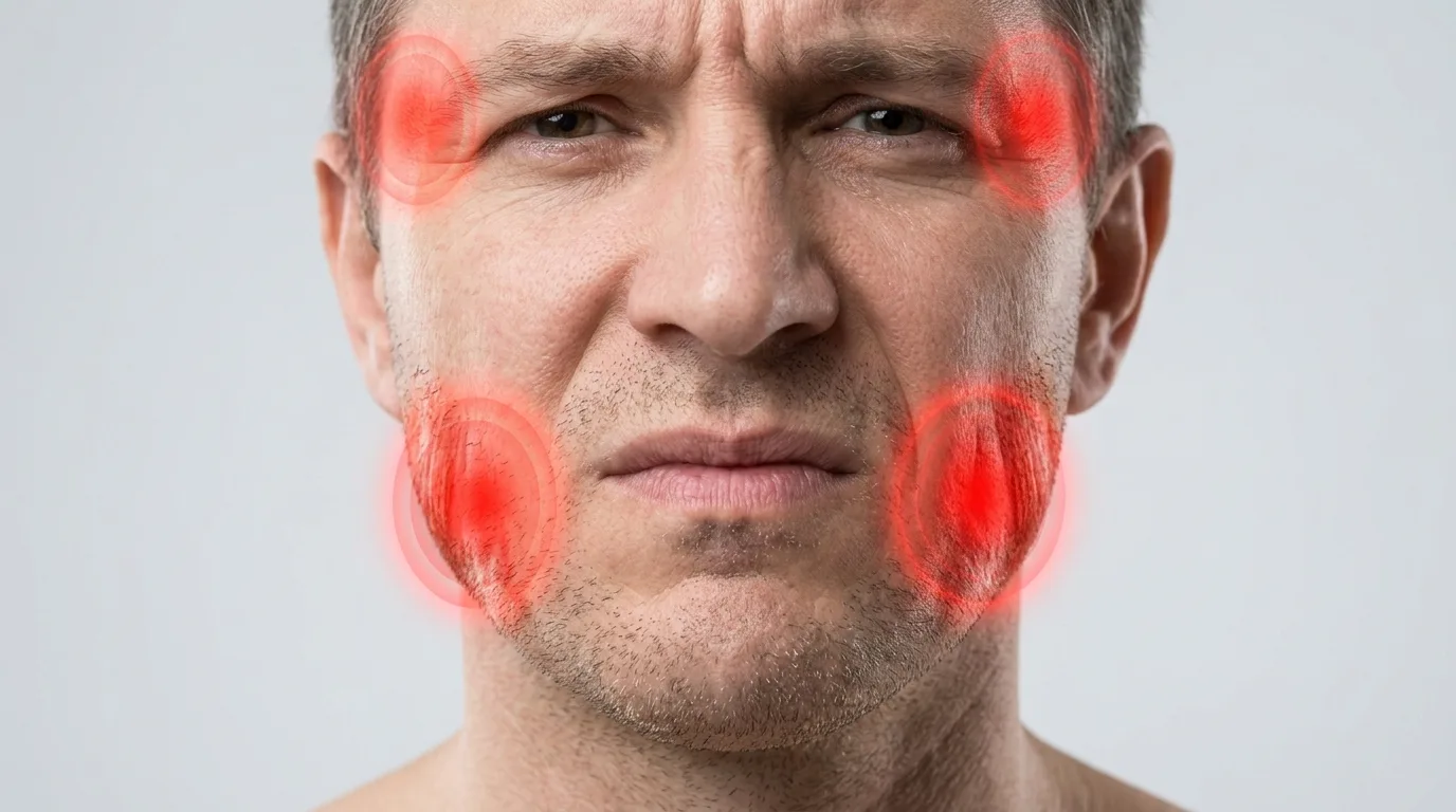Douleur bilatérale des muscles masticateurs due au bruxisme