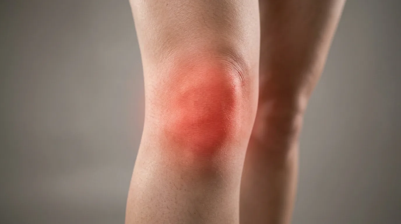 Gonflement et douleur devant la rotule causés par une bursite prépatellaire