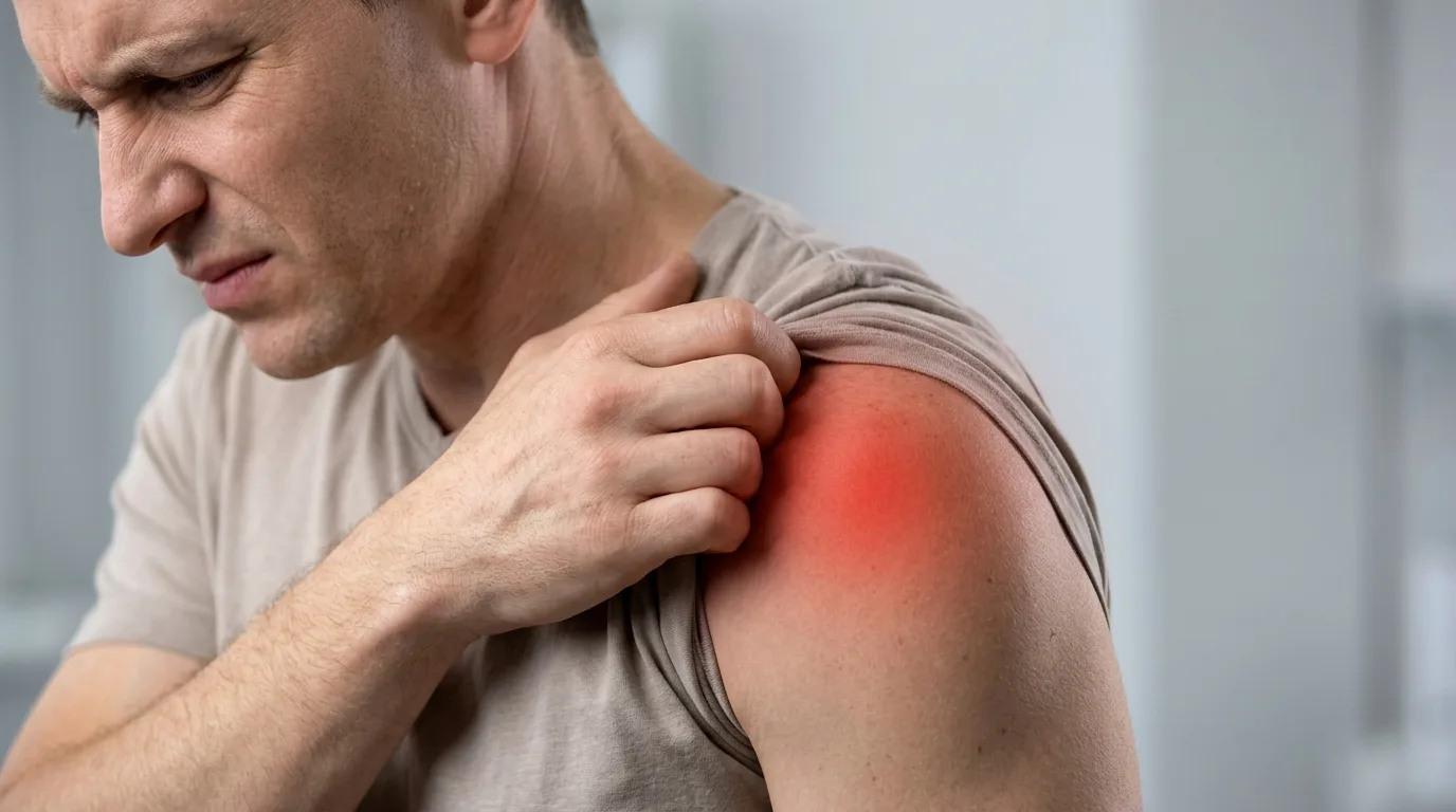 Douleur intense de l'épaule causée par une tendinopathie calcifiante