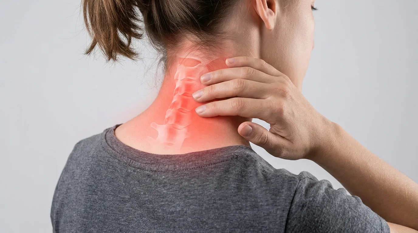 Douleur cervicale postérieure diffuse typique de la cervicalgie