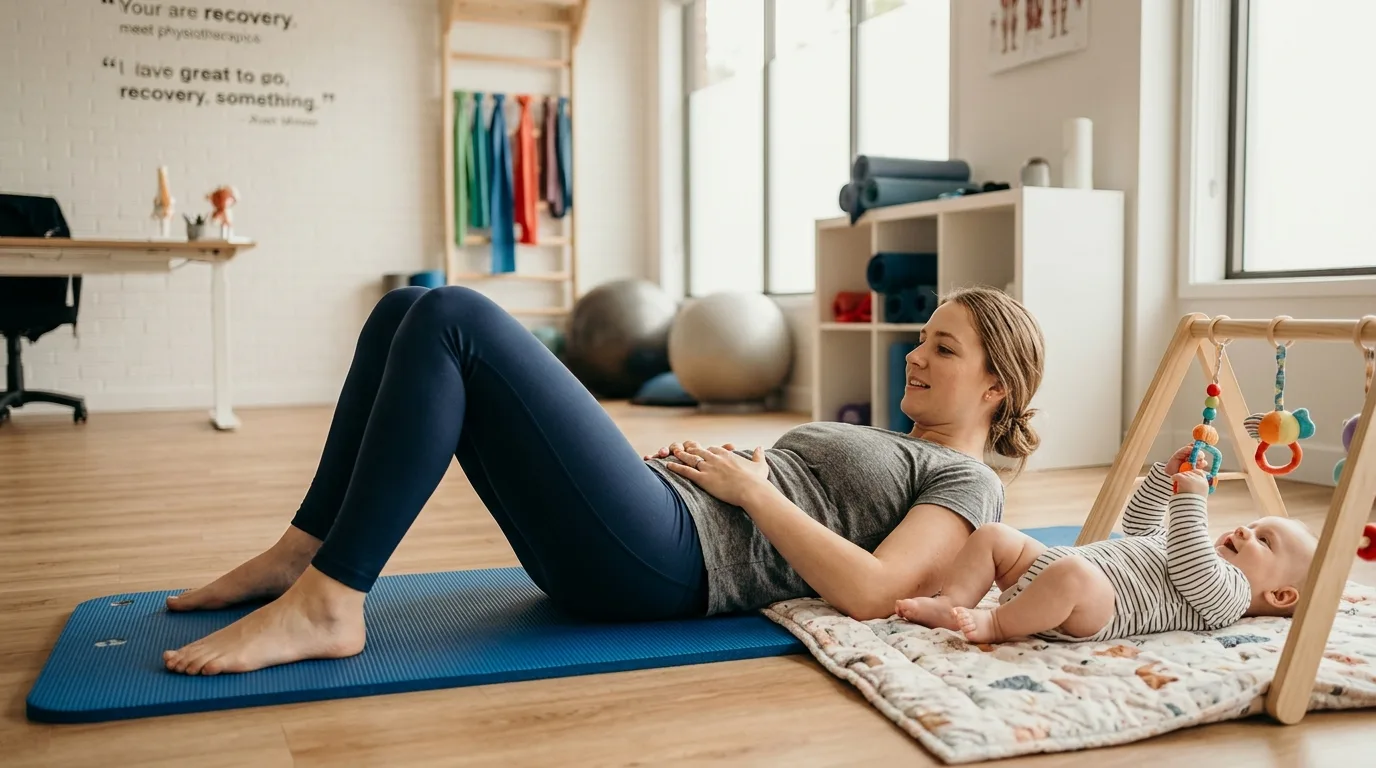 Exercice de rééducation abdominale post-partum pour le diastasis des grands droits