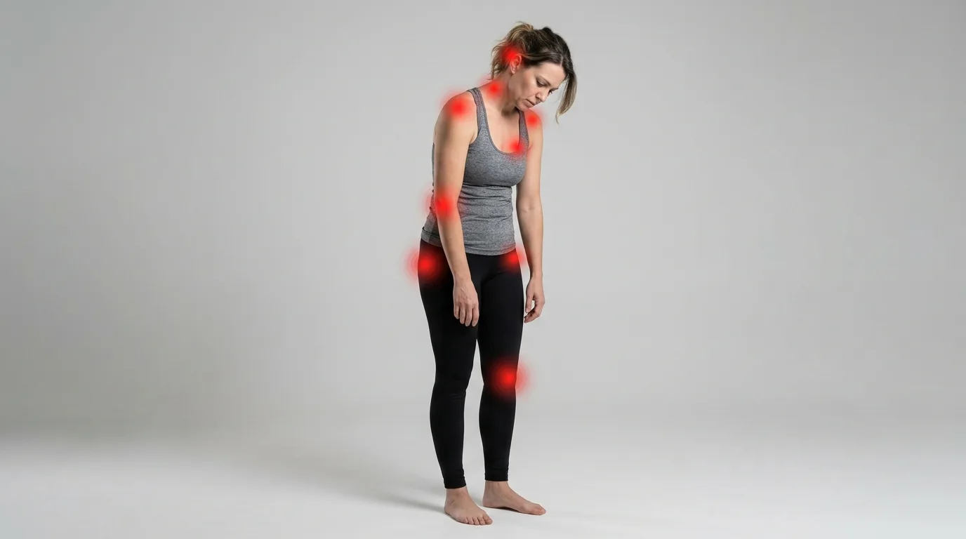 Points douloureux multiples et diffus caractéristiques de la fibromyalgie
