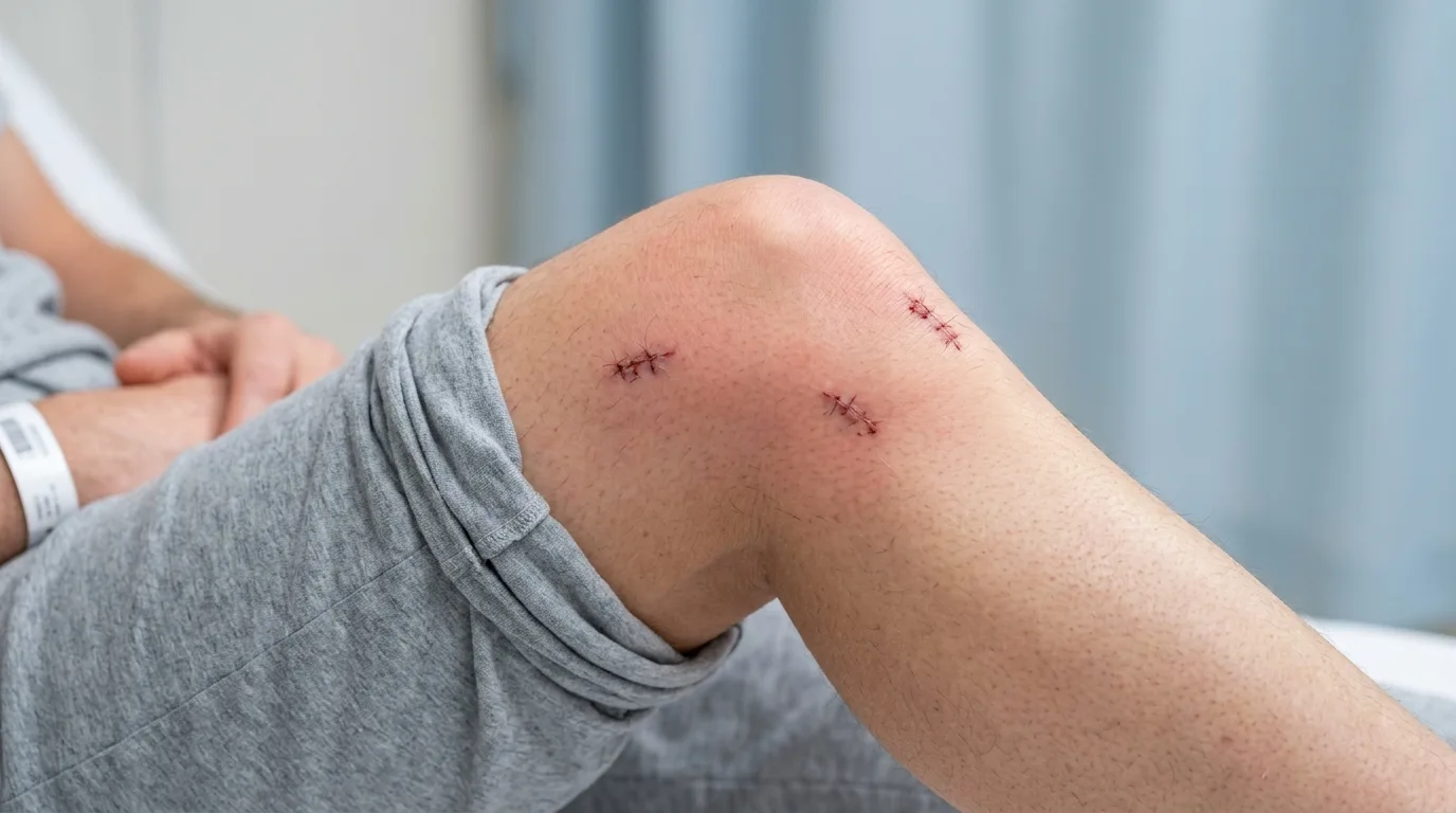 Gonflement post-opératoire du genou après méniscectomie arthroscopique