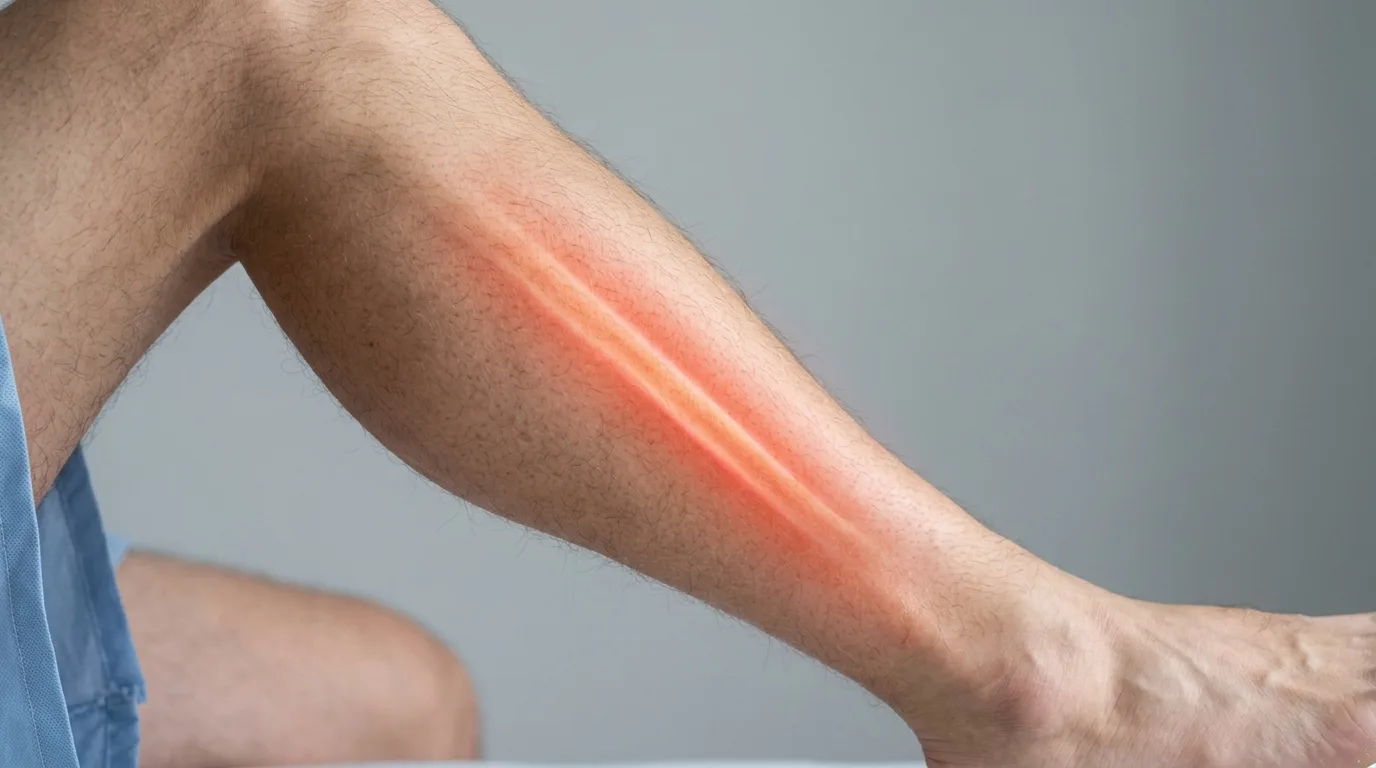 Douleur le long du bord interne du tibia - périostite tibiale médiale