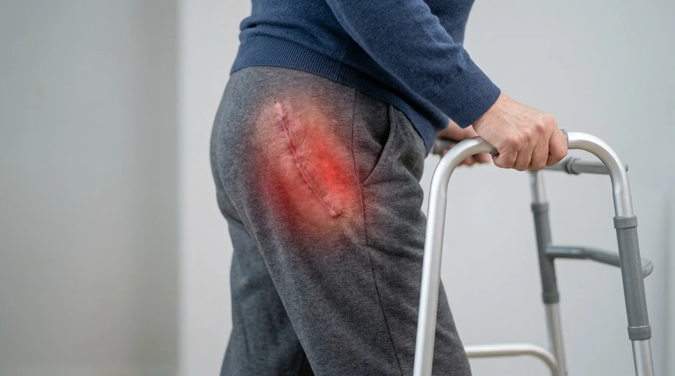 Douleur post-opératoire après prothèse totale de hanche avec déambulateur