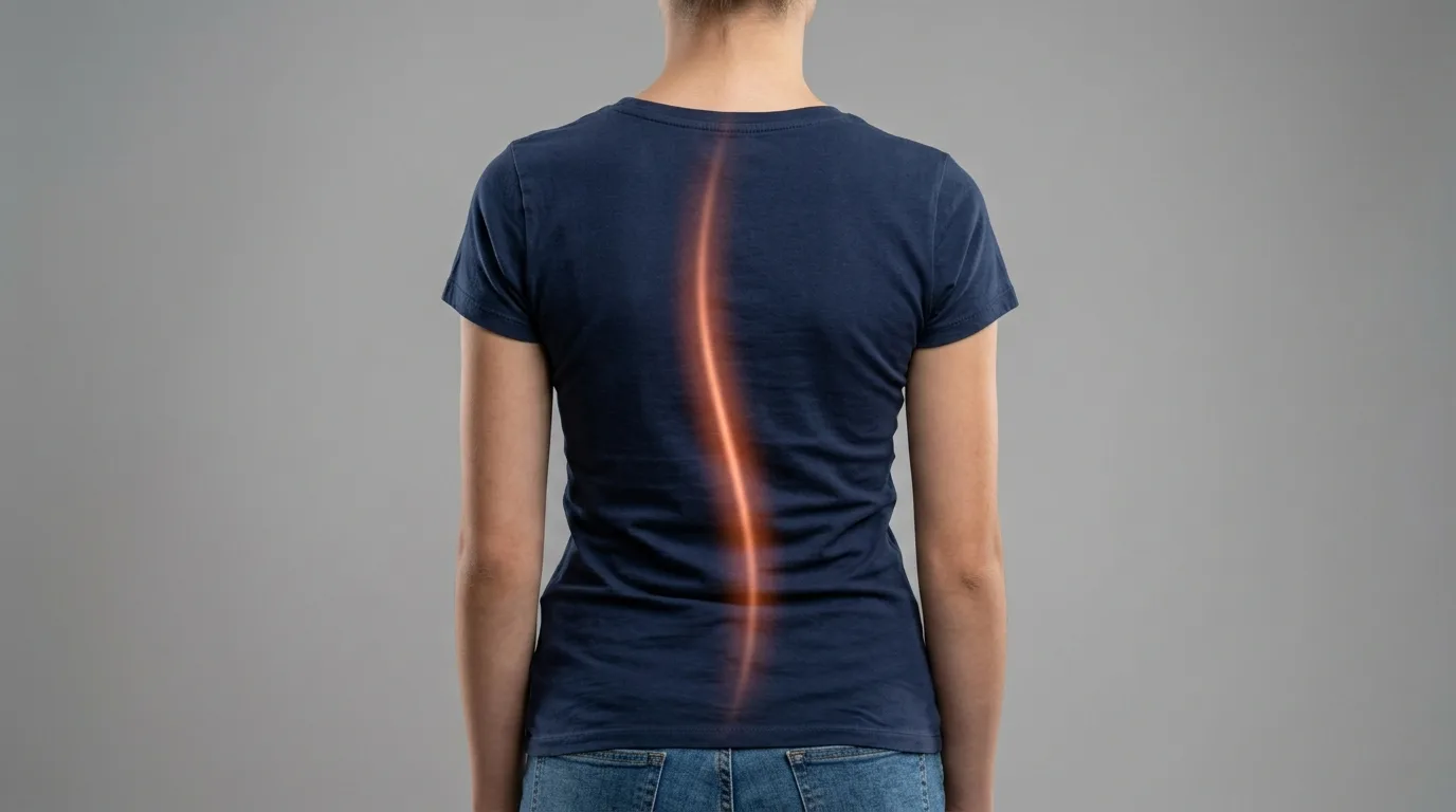 Asymétrie du dos chez une adolescente - scoliose idiopathique