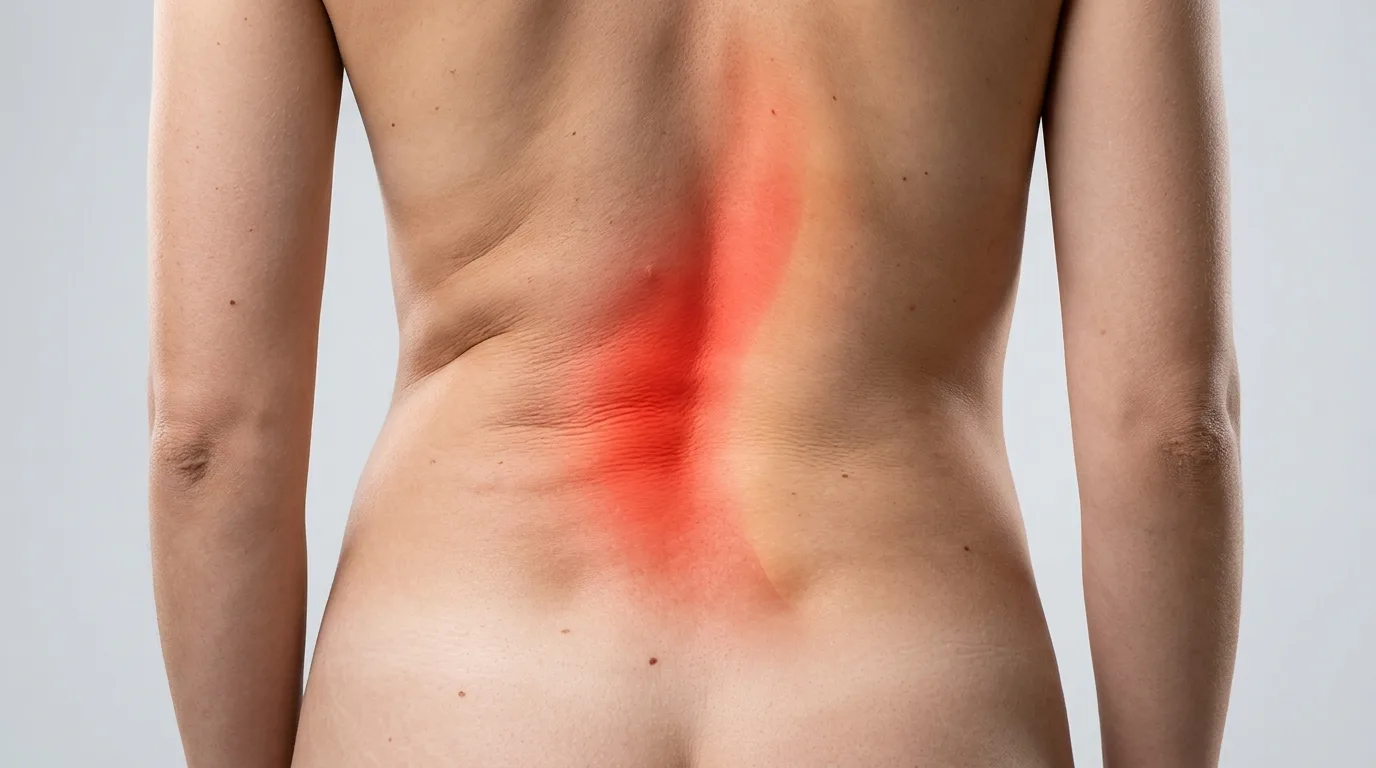 Douleur et asymétrie du bas du dos dans la scoliose lombaire