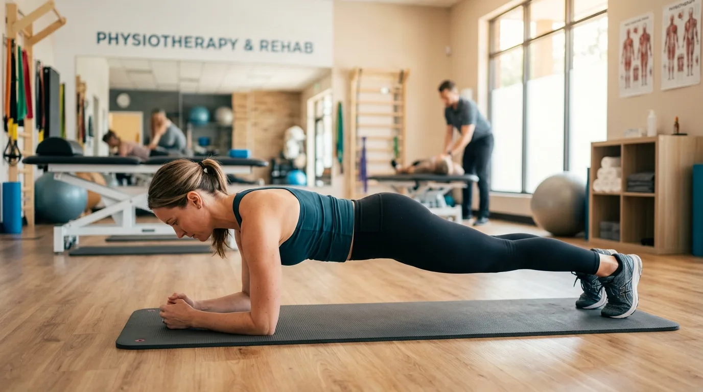Exercice de gainage pour stabiliser le rachis dans le spondylolisthésis
