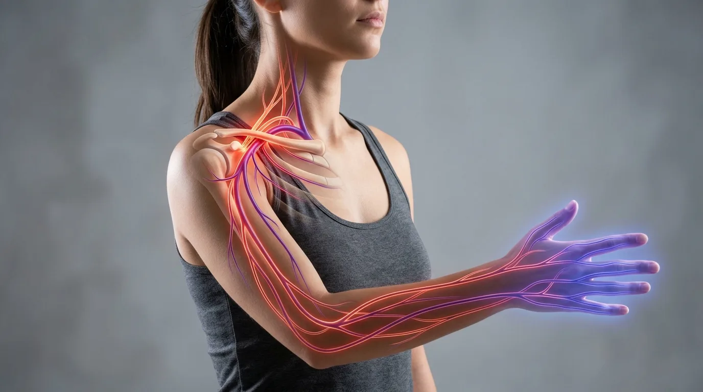 Douleur et engourdissement du bras dans le syndrome du défilé thoraco-brachial