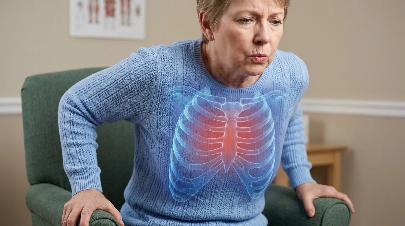 Essoufflement au moindre effort dans le syndrome restrictif pulmonaire