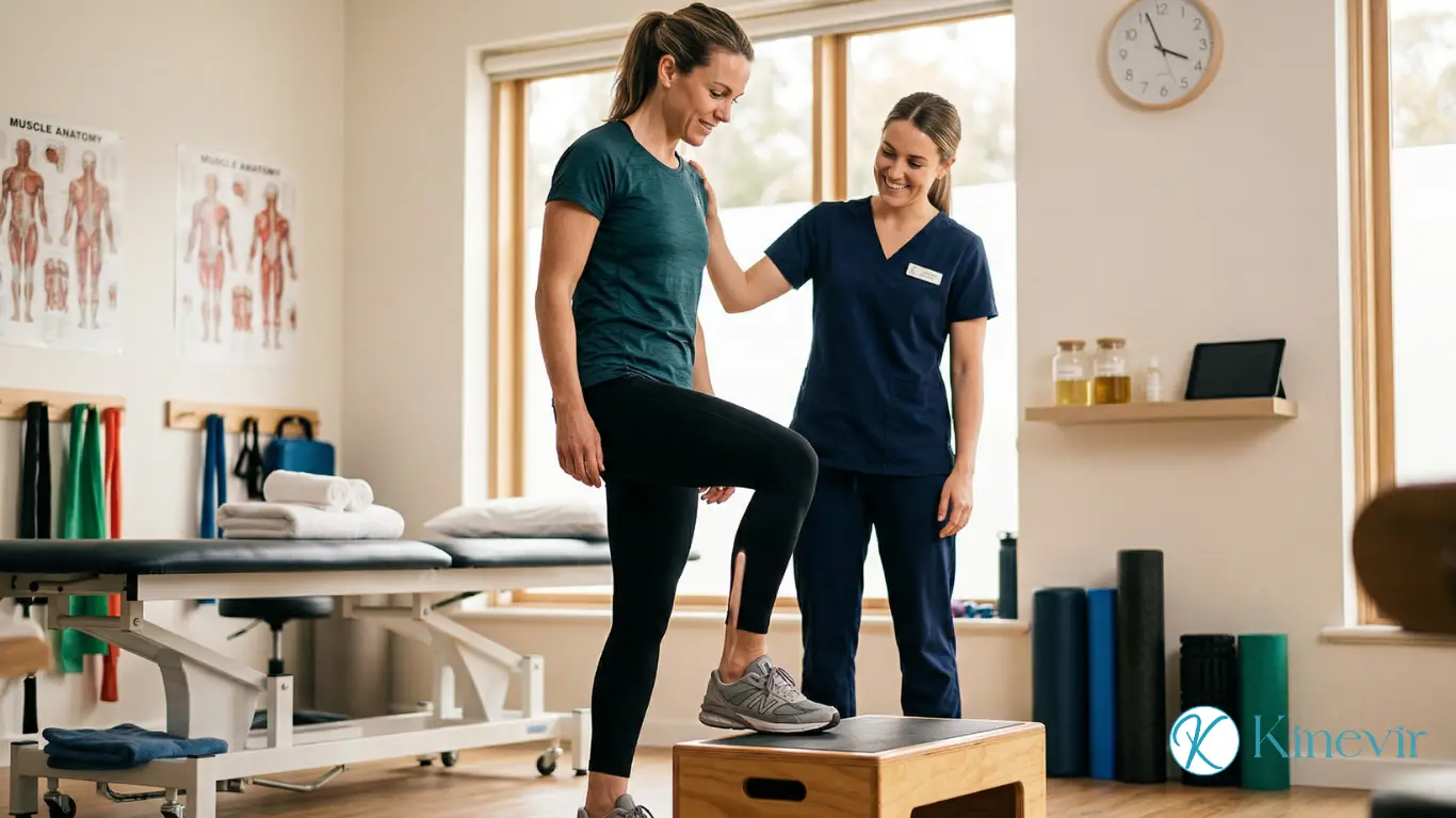 Exercice excentrique sur marche pour la rééducation de la tendinopathie d'Achille