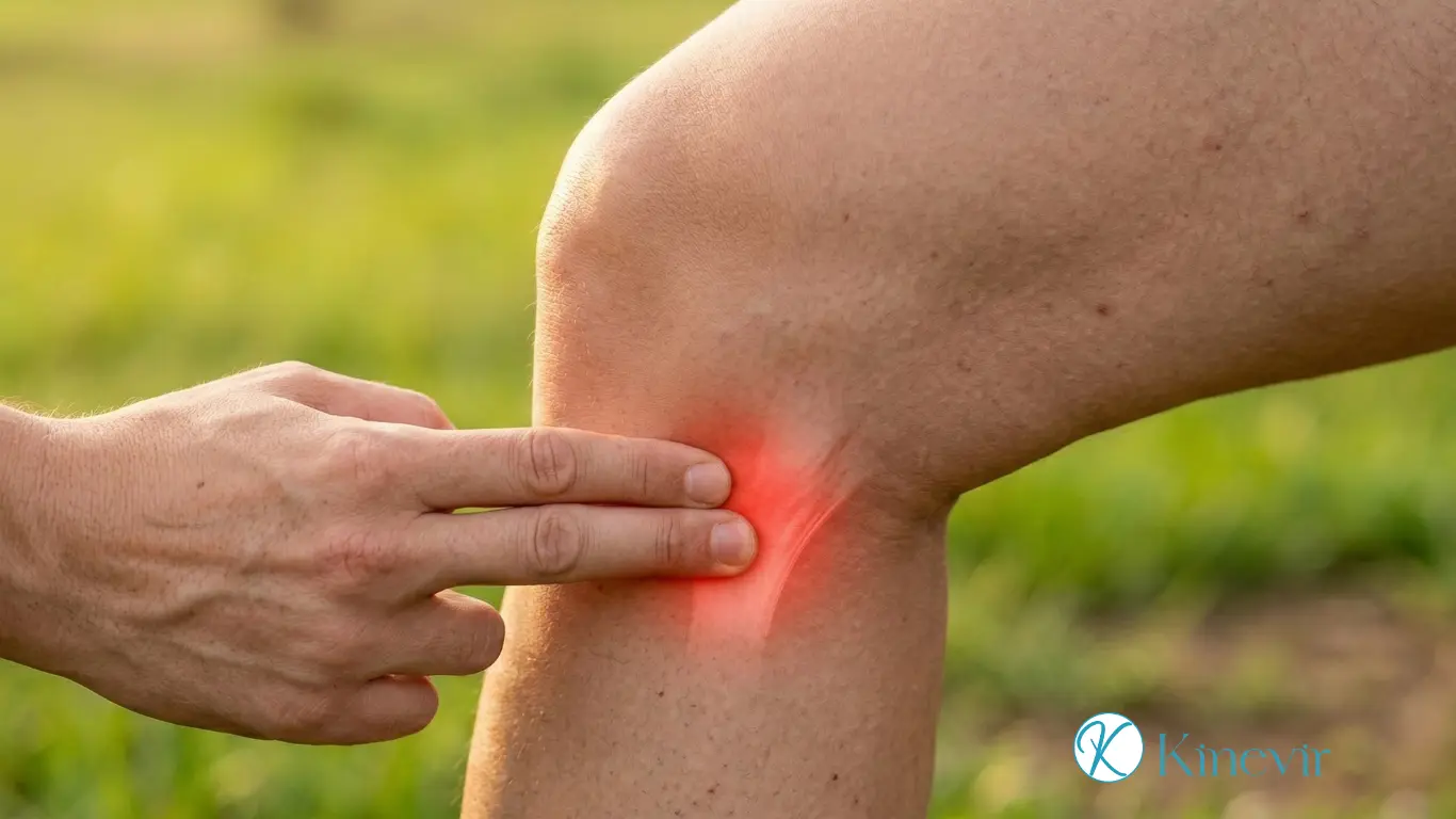 Douleur sur la face interne du genou dans la tendinopathie de la patte d'oie